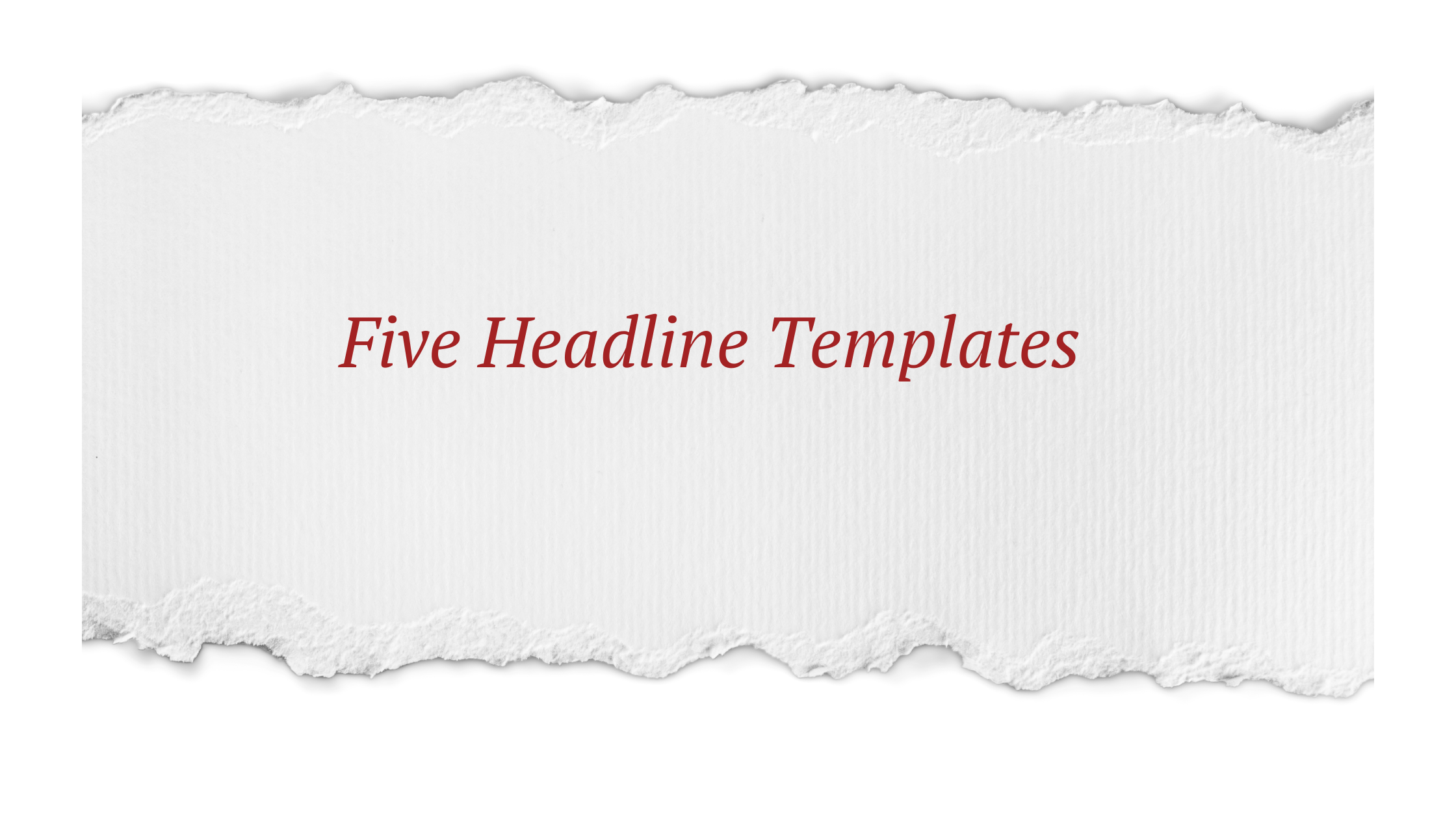 5 headline templates