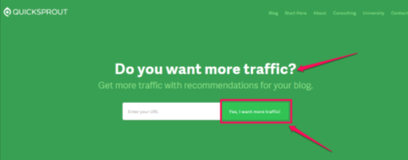 yes I want more traffic call to action example