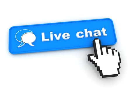 Live Chat Button with  Hand Shaped mouse Cursor