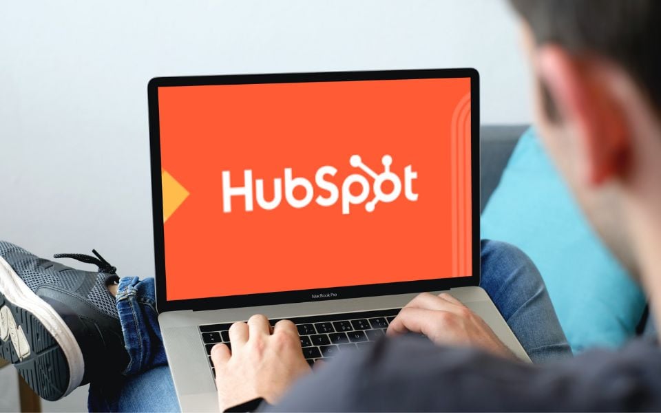 computer tab labeled Hubspot